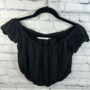 🖤 Delacy Black Crop Top - Size Small